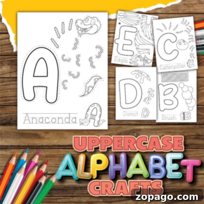 Awesome Free ABC Printables 2 Children happily learning the alphabet through fun, animal-themed letter crafts, showcasing an engaging educational activity.