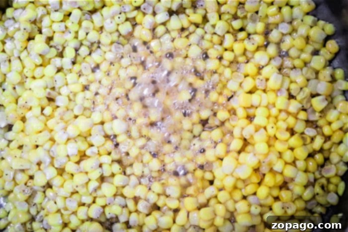 Golden Honey Butter Skillet Corn 4 cast iron corn