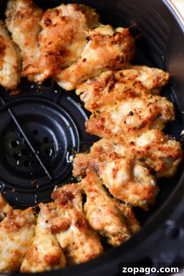 Perfectly Crispy Instant Pot Air Fryer Wings 4 Air Fryer Chicken Wings Garlic Parm