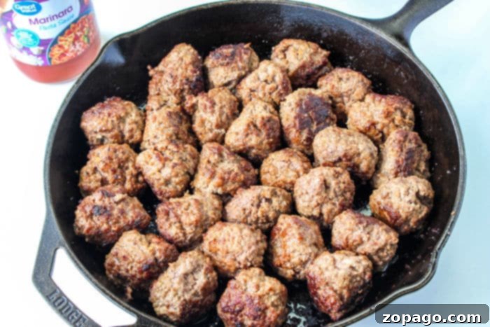 Easy Skillet Meatballs 5 How Long to Cook Meatballs on Stove in Sauce