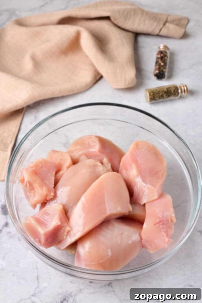 Golden Almond Chicken 3 chicken-breast-chunks-in-air-fryer