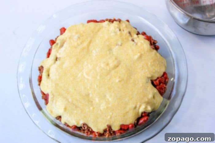 Rodeo Skillet Bake 5 Hearty Cornbread Casserole with ground beef and beans