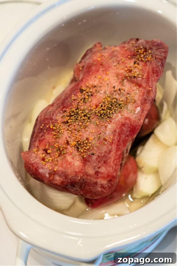 how to cook corned beef frozen