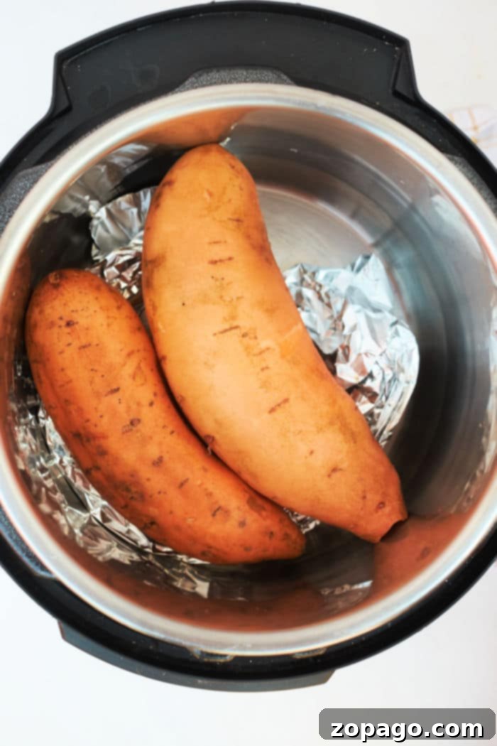 Tender Pressure Cooker Sweet Potatoes 4 Instant Pot Sweet Potatoes