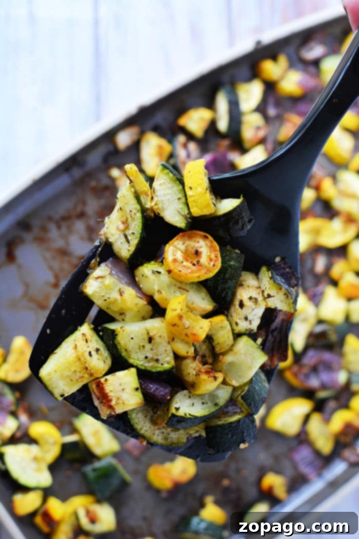 Golden Roasted Zucchini and Squash 2 How to Cook Squash and Zucchini in the Oven to golden perfection