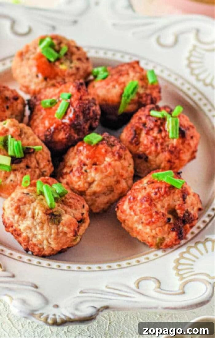 Crispy Air Fried Chicken Meatballs 8 ground-chicken-meatballs