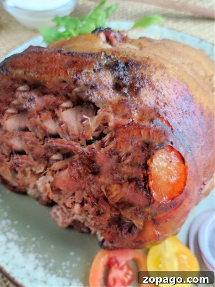 Crispy Pork Knuckle 4 Prepared Pork Shank with seasonings and sauce