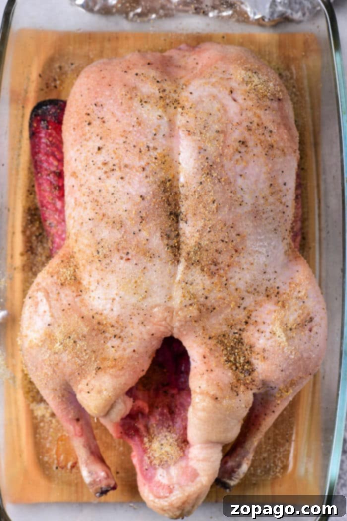 From Freezer to Fork: Cooking Delicious Duck 5 Whole Frozen Duck, presented in a roasting pan, waiting to be transformed into a culinary delight. Its robust form promises a rich and satisfying meal.