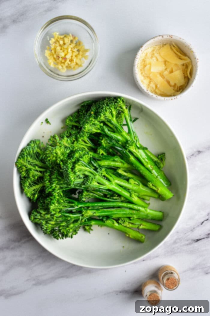 Crispy Air Fryer Broccolini 3 Preparing Broccolini for Air Frying