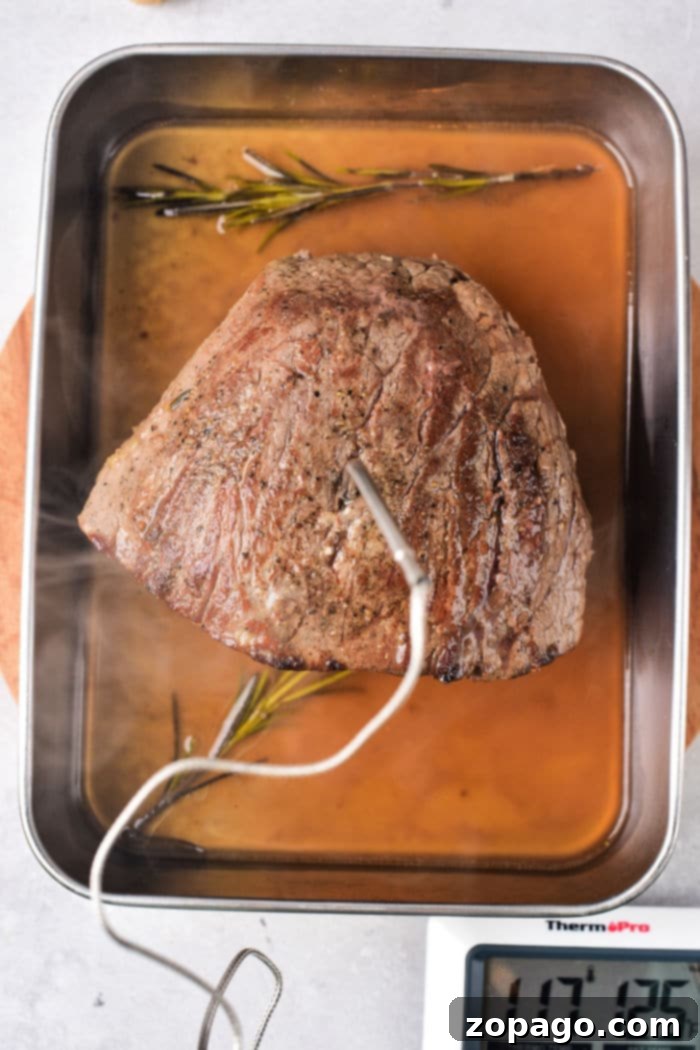 Melt in Your Mouth Tender Roast Beef 5 Baked Roast Beef - A full roast beef, untouched.