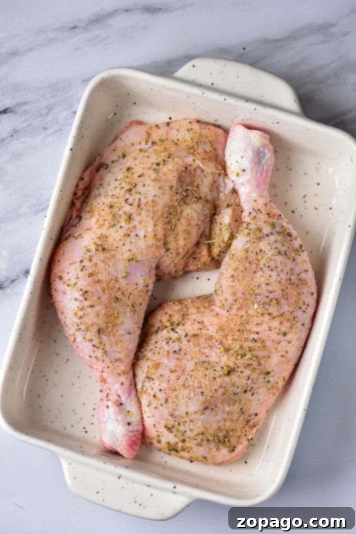 Crispy Golden Chicken Quarters 4 How Long to Bake Chicken Leg Quarters