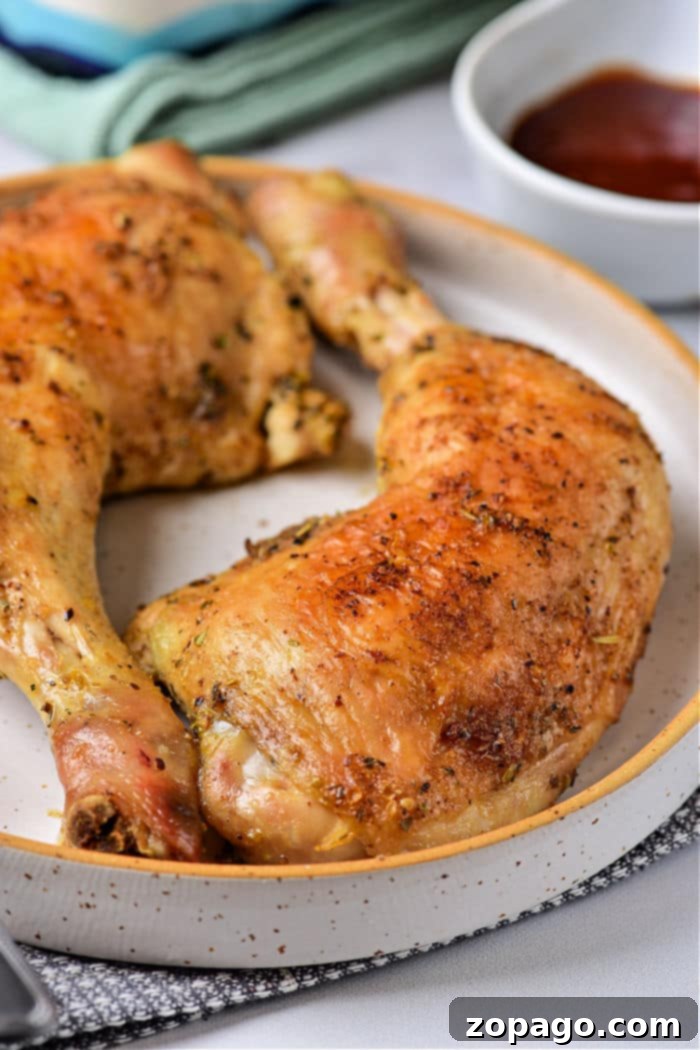 Crispy Golden Chicken Quarters 6 Baked Chicken Leg Quarters ready to serve
