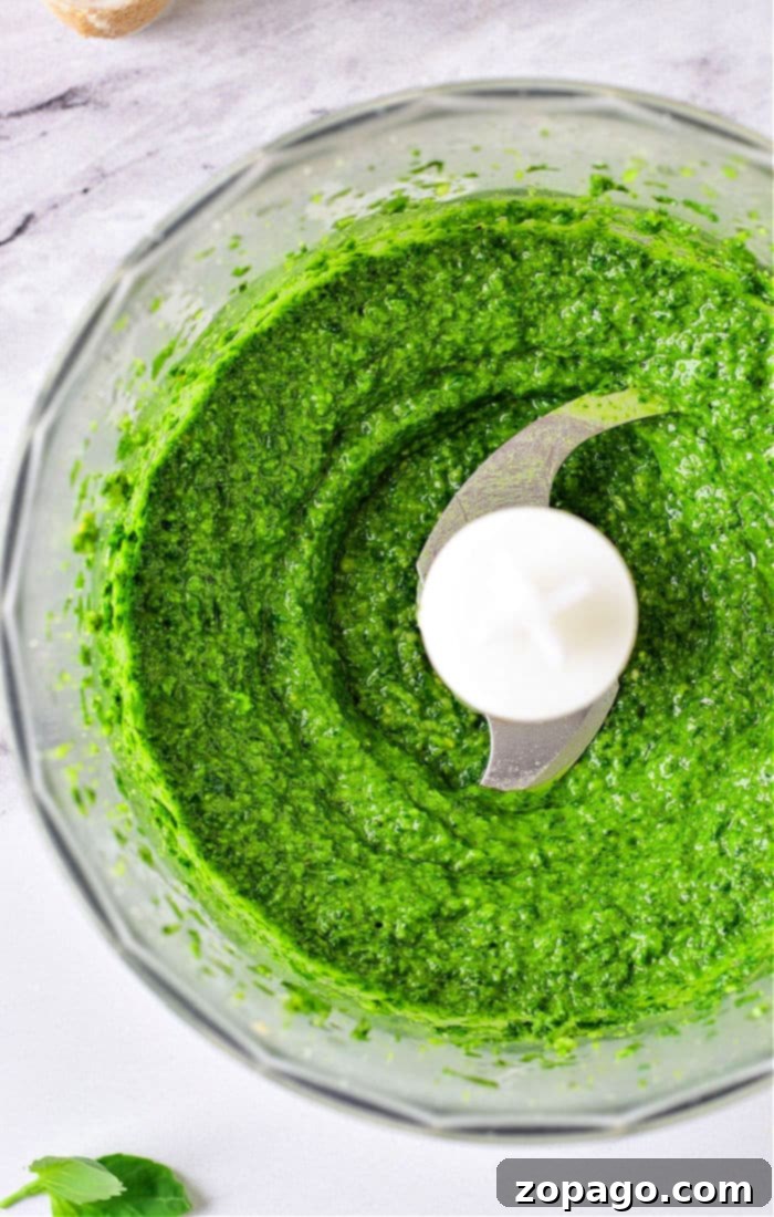 Quick & Easy Pine Nut Pesto 5 Pesto with Pine Nuts - Smooth green pesto in a glass jar
