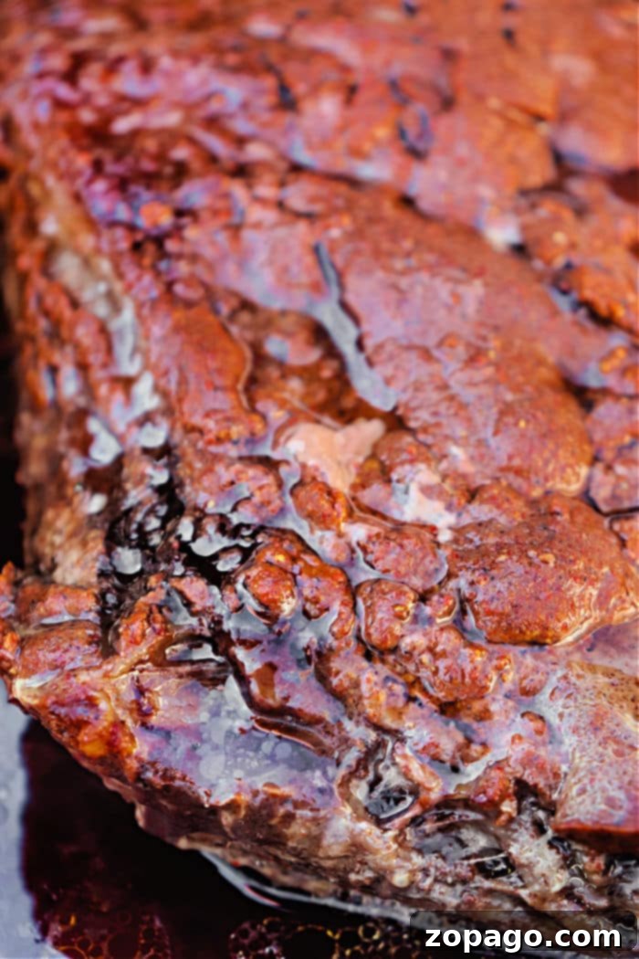 Perfectly Smoked Brisket Flat 4 Brisket Flat Smoked - with beautiful smoke ring
