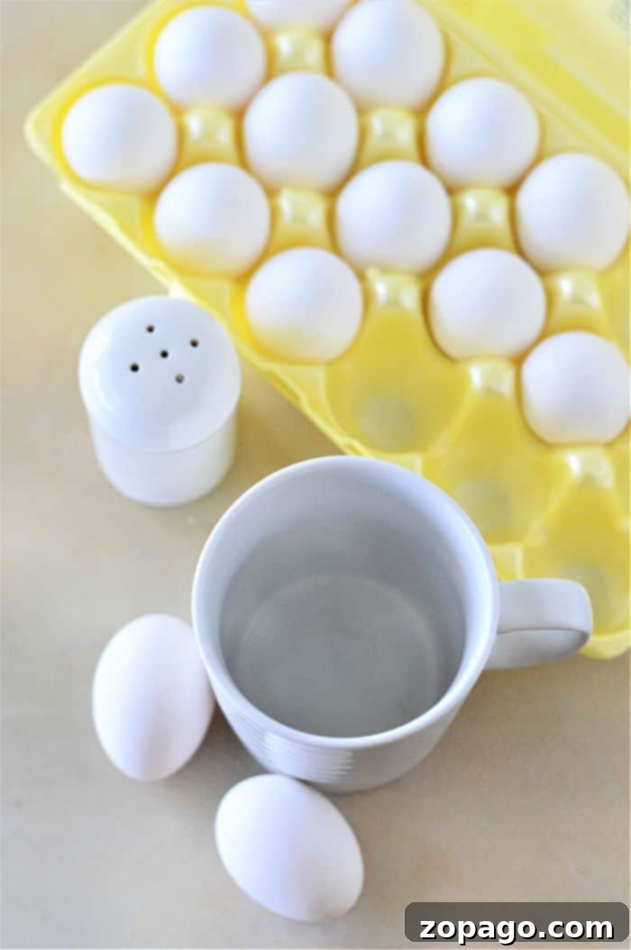 Easy Microwave Mug Eggs 3 Hard Boiled Egg in Microwave