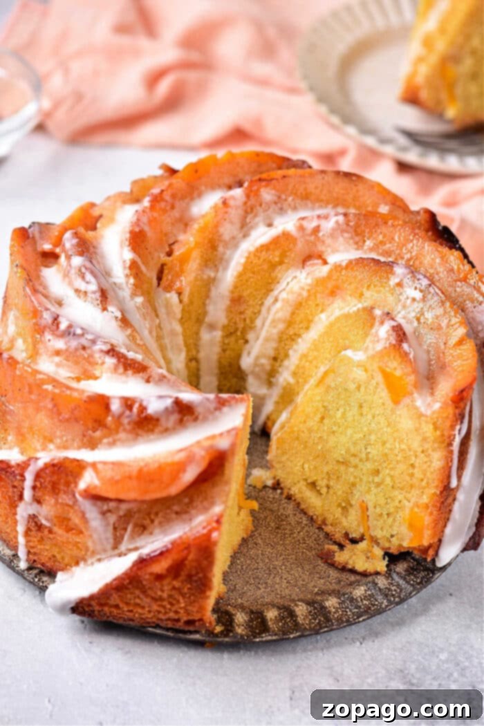 Homestyle Peach Cobbler Pound Cake 2 Delicious Peach Cobbler Pound Cake with a golden crust