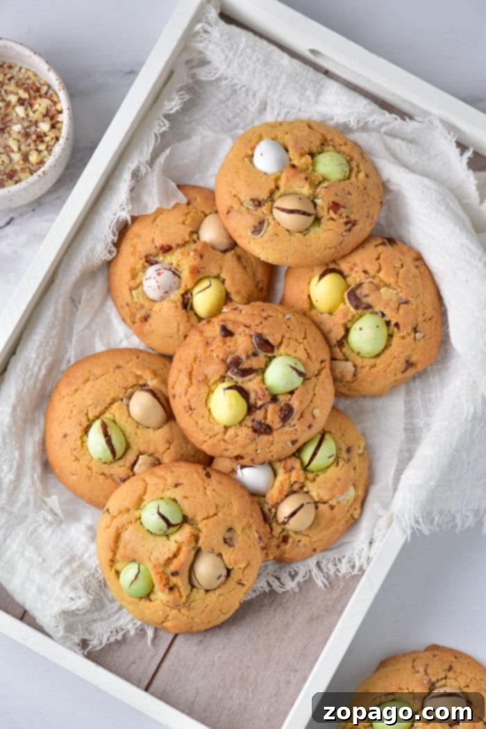 Delicious Dairy-Free Cookies 6 Easter Egg Cookies: Festive dairy-free cookies decorated with colorful Easter eggs.