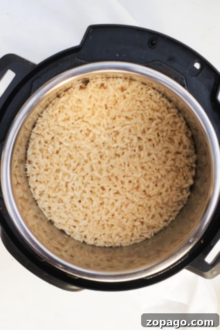 Perfect Arborio Rice Every Time 6 Arborio Rice cooked perfectly in an Instant Pot, ready to serve