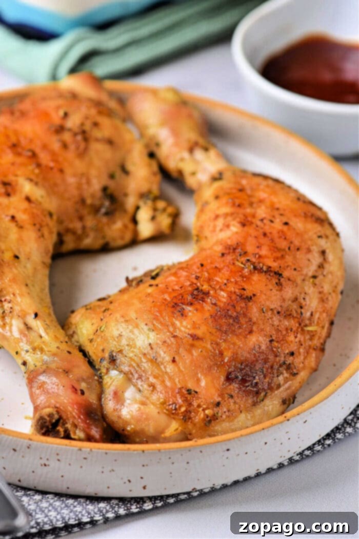 Smoky Traeger Chicken Quarters 2 Perfectly Smoked Traeger Chicken Quarters with Crispy Skin