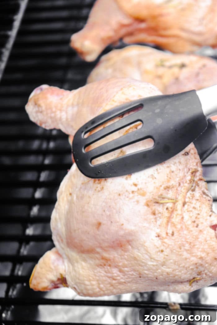Smoky Traeger Chicken Quarters 4 Traeger Chicken Quarters with Mustard Sauce