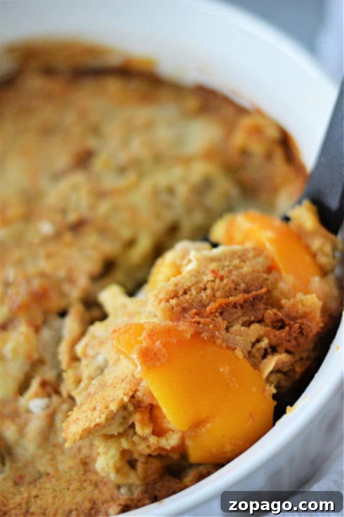 Easy Cake Mix Peach Cobbler 3 Delicious Peach Cobbler made with Cake Mix, baked to a golden brown perfection.