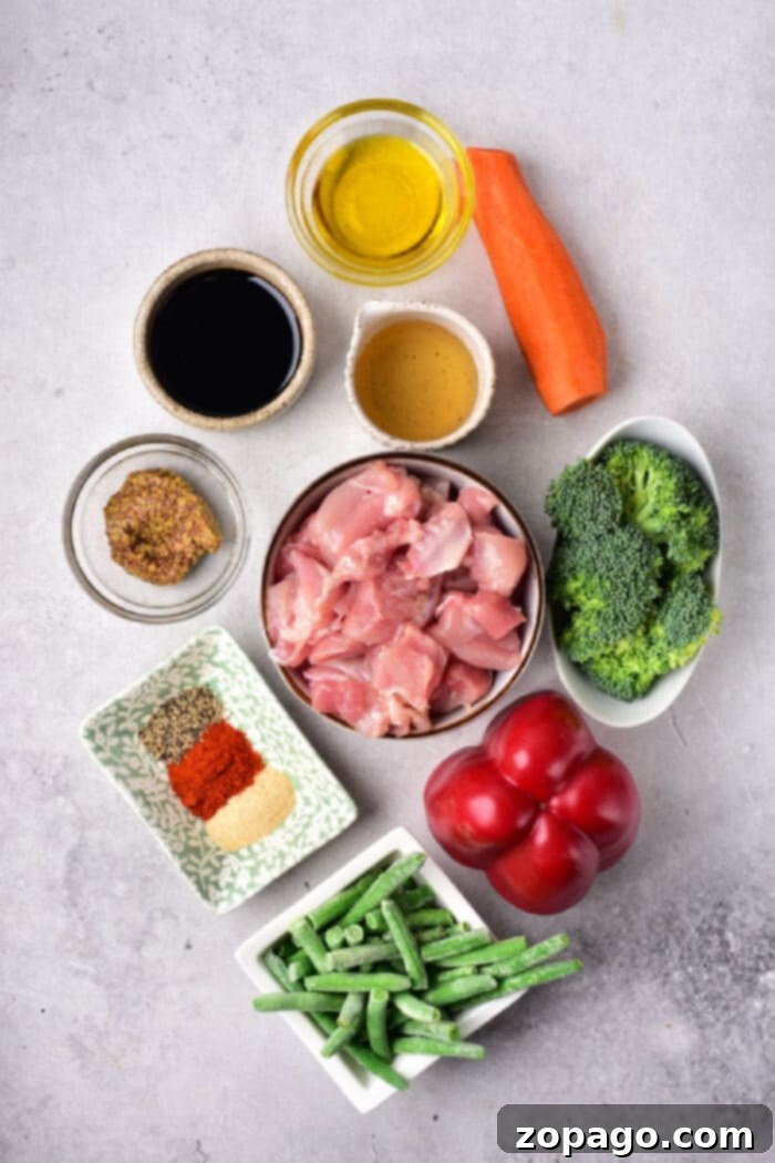 Flavor-Packed Stir Fry Marinade 3 Close-up of marinated chicken pieces, perfectly seasoned for a stir-fry, showcasing the vibrant marinade.