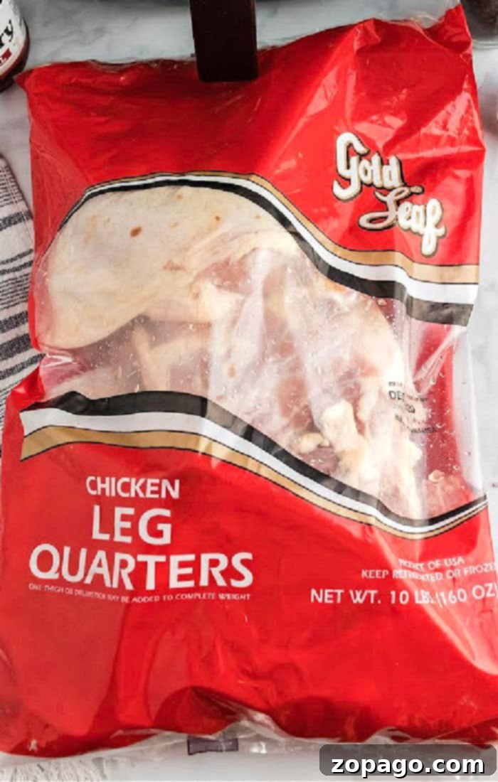 Cooking Perfect Chicken Leg Quarters 3 Raw chicken leg quarters seasoned and ready for cooking, highlighting the quality of the meat.
