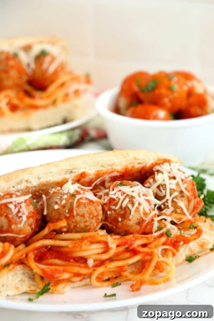 Leftover Spaghetti Sandwich Perfection 6 Baked Spaghetti Sandwich - A warm and gooey delight
