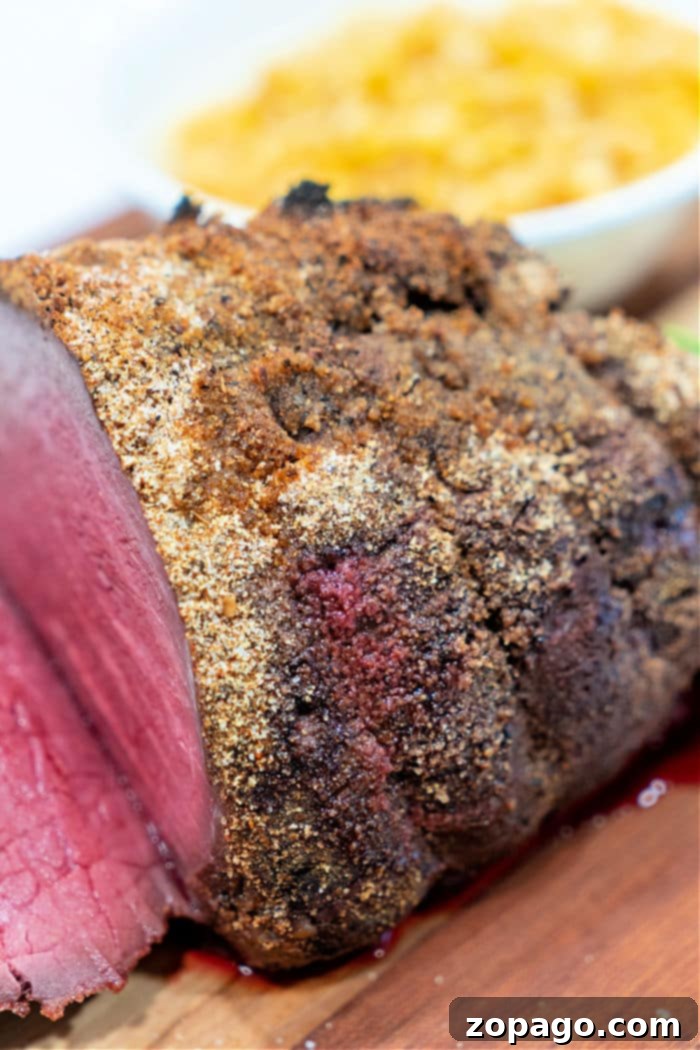 Homestyle Pot Roast Seasoning 2 Delicious Beef Rub creating a crispy crust on a pot roast