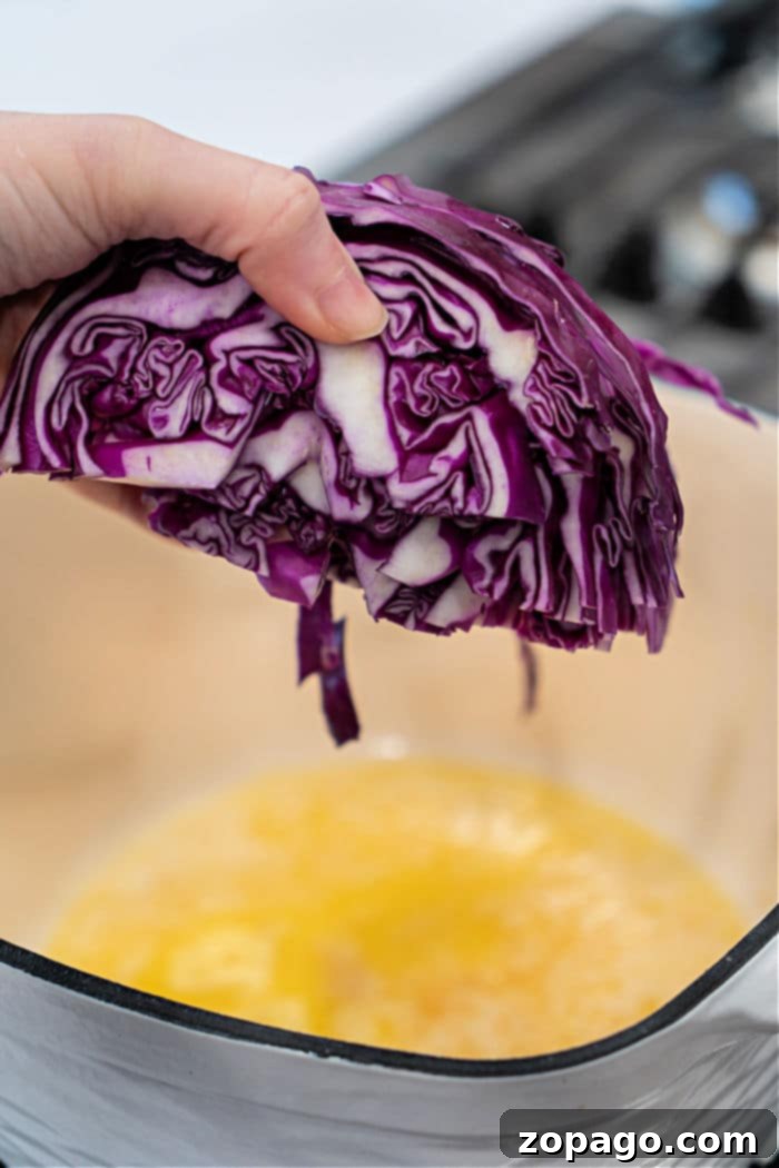 Sweet and Sour Red Cabbage 7 A bowl of buttery purple cabbage, perfectly cooked and ready to be enjoyed.