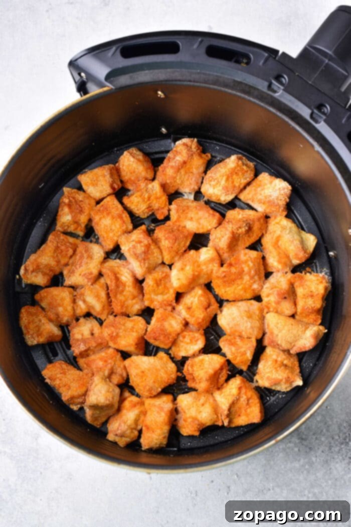 Crispy Air Fryer Chicken Nuggets 4 Delicious Air Fried Chicken Bites with Sauce