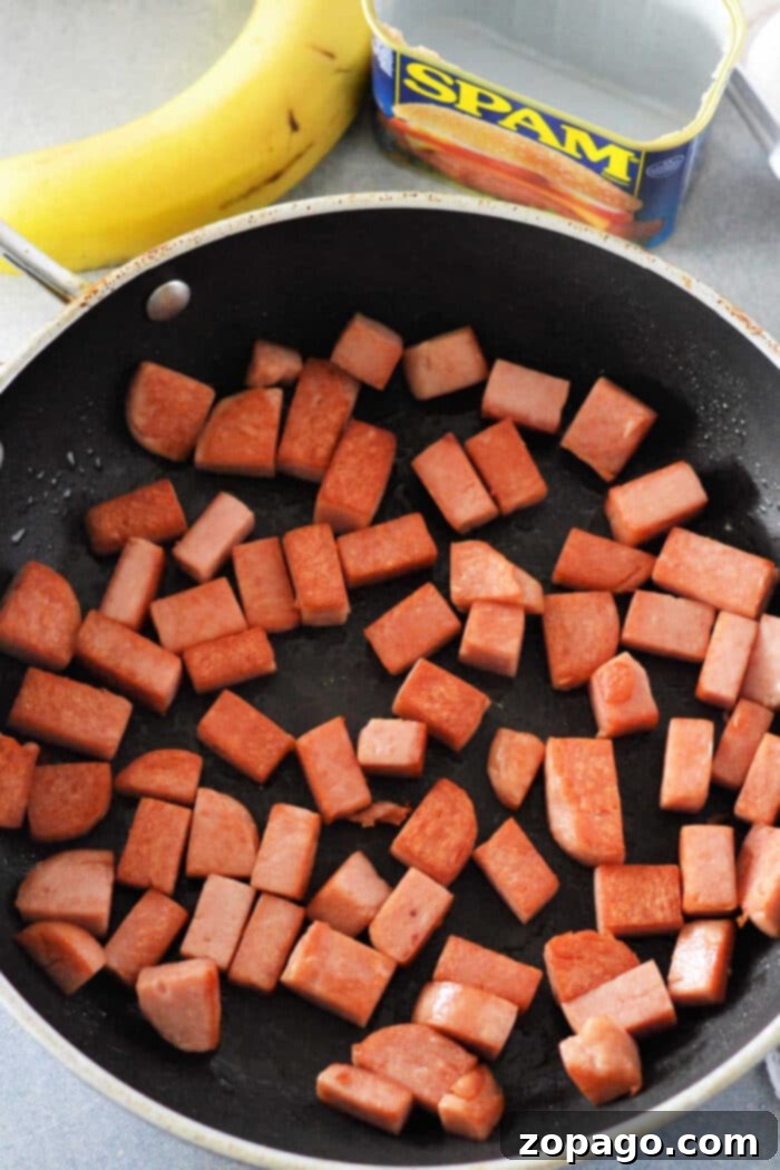 Crispy Fried Spam 7 Fried Spam ready to eat