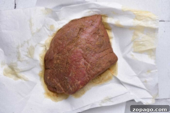 Perfect Oven London Broil 4 London Broil roast ready for cooking in the oven