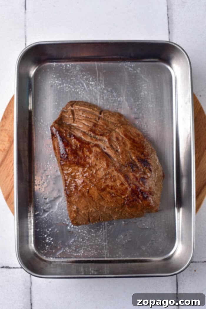 Perfect Oven London Broil 5 London Broil sliced against the grain for maximum tenderness