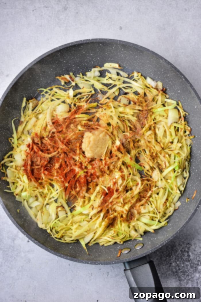 Indian Cabbage Curry 4 Indian Cabbage Curry, a vibrant vegan dish