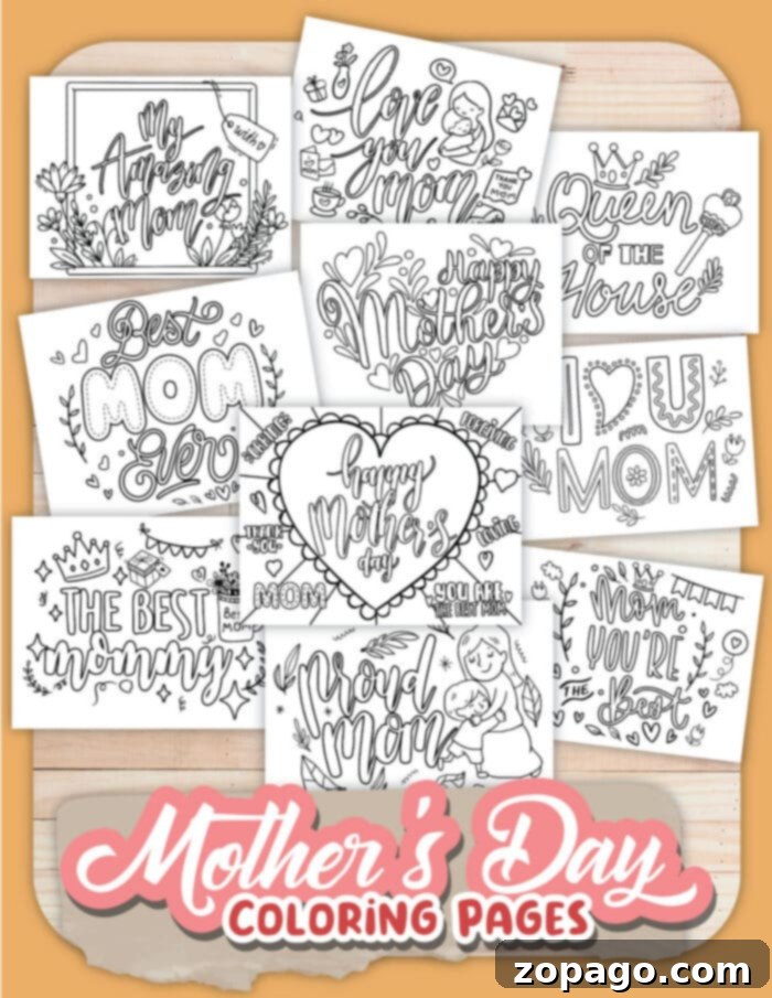 Free Printable Mother's Day Coloring Pages 2 Free Printable Mother's Day Coloring Pages for Kids and Adults to Create Handmade Gifts