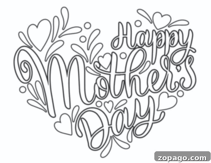 Free Printable Mother's Day Coloring Pages 5 Intricate Printable Mother's Day Coloring Pages for Detailed Art