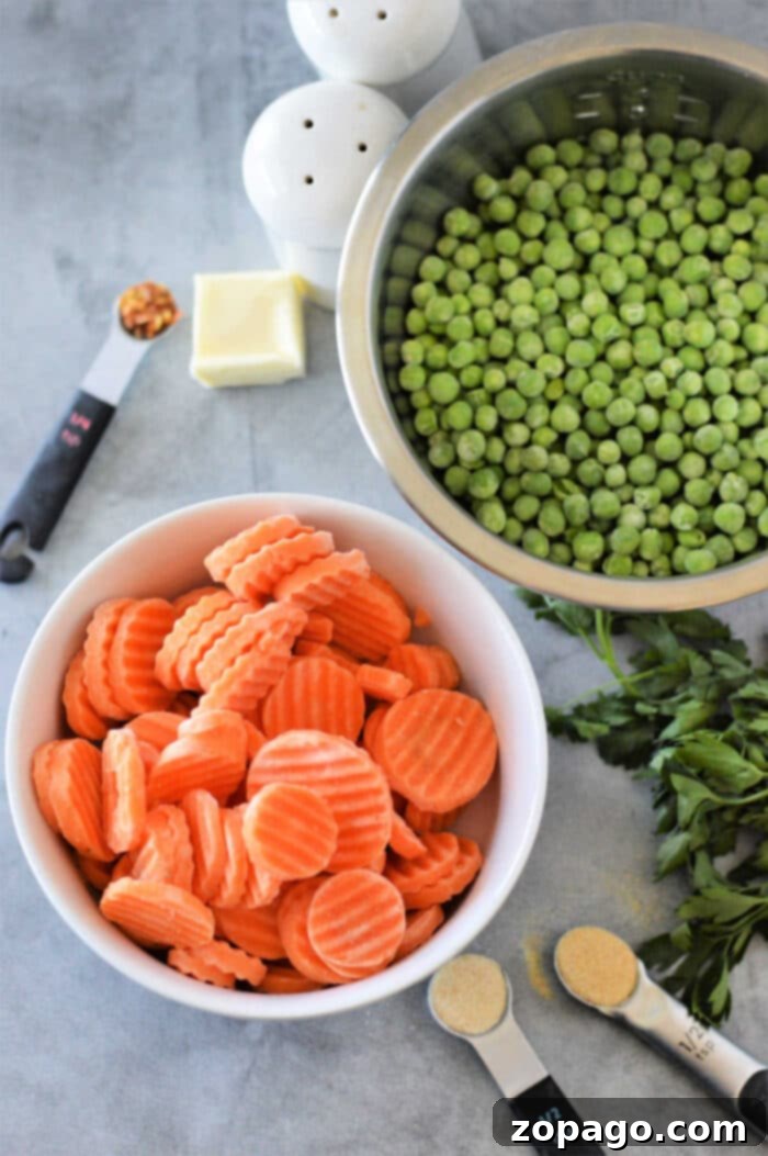 Mastering Frozen Peas and Carrots 3 A bag of popular Birds Eye frozen mixed vegetables, showcasing their quality and convenience for quick meals.