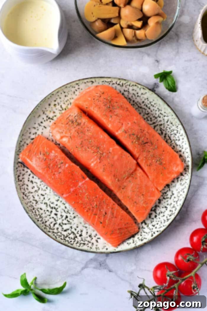 Sockeye Salmon Fillet - Raw, vibrant red sockeye salmon fillet on a cutting board, emphasizing its quality.
