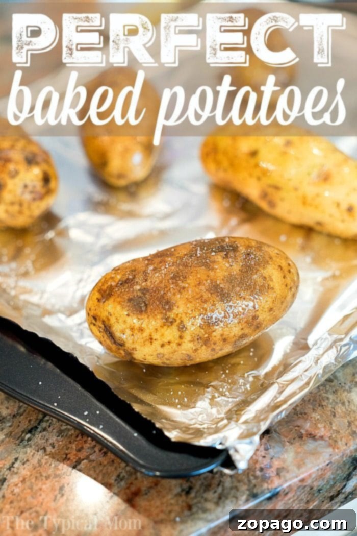 Foil-Wrapped Baked Potatoes 5 Best Way to Make Baked Potatoes, showing a beautifully presented baked potato
