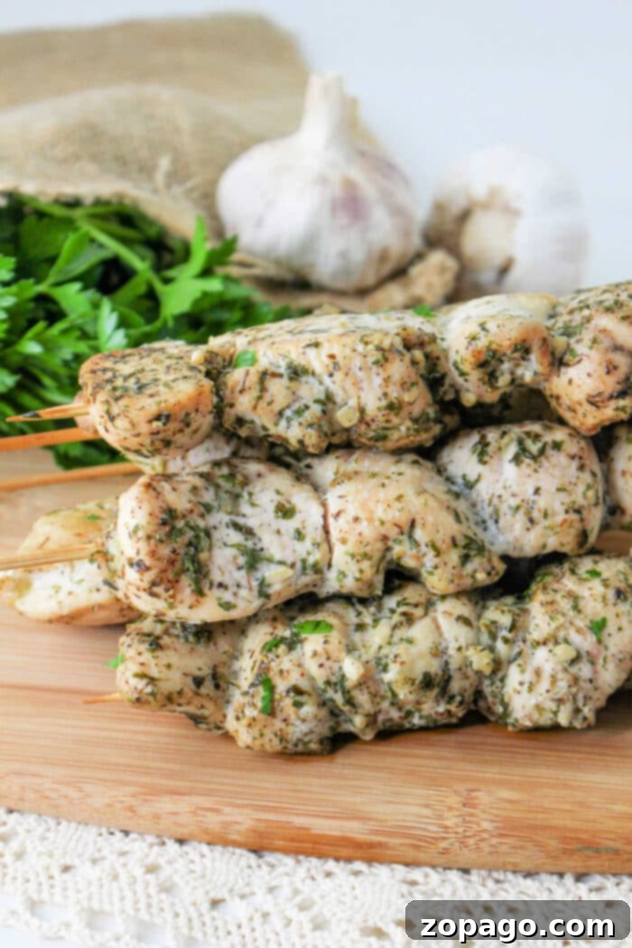 Oven-Baked Chicken Kebabs 6 Perfectly Baked Chicken Kabobs for a Family Dinner