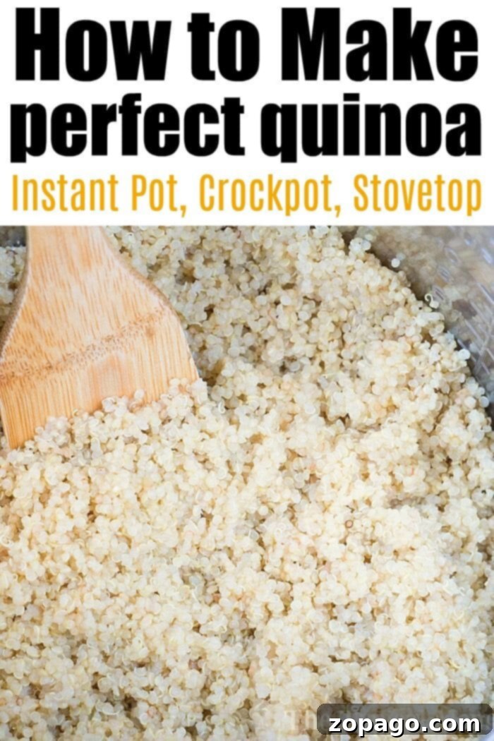 How Long to Cook Quinoa for Perfect Results 4 Pressure Cooker Quinoa Recipe: A steaming bowl of fluffy quinoa made in a pressure cooker, highlighting its quick preparation.