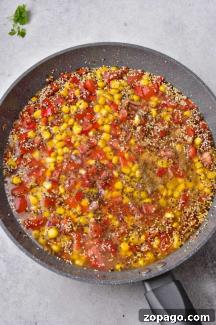 Mixed Quinoa served in a bowl