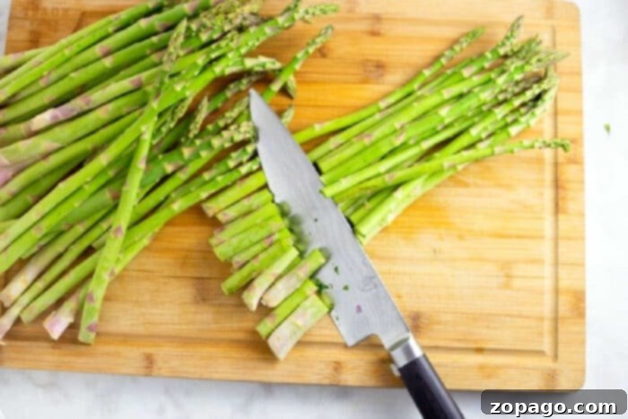 Perfect Pan-Fried Asparagus 4 how to trim asparagus before cooking