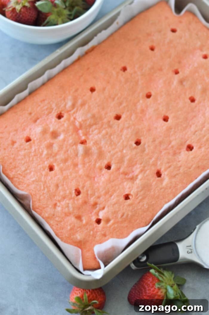Real Strawberry Cake Mix 4 Strawberry Poke Cake