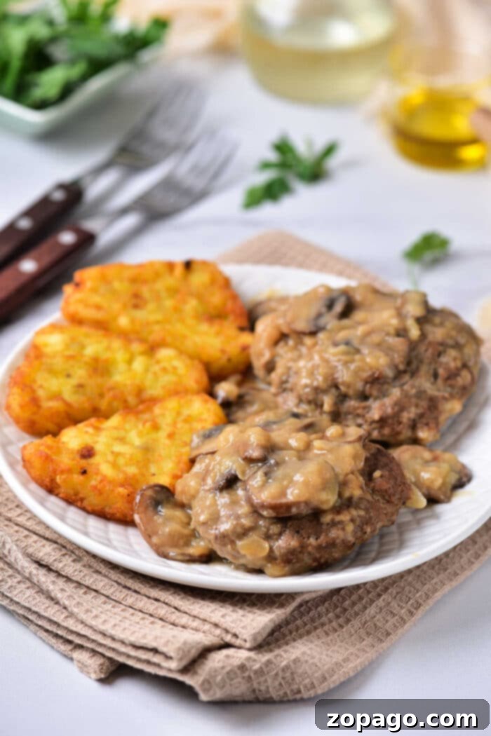 Grandma's Classic Salisbury Steak 6 Salisbury Steak Recipe with Onion Soup Mix