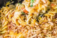 Creamy Crock Pot Chicken Noodle Bake