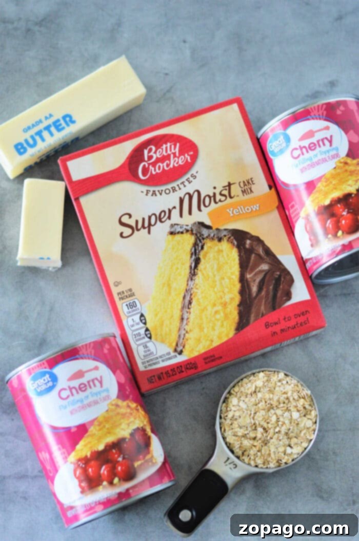 Easy Cake Mix Cherry Cobbler 3 Cherry Cobbler with Pie Filling and Cake Mix Topping