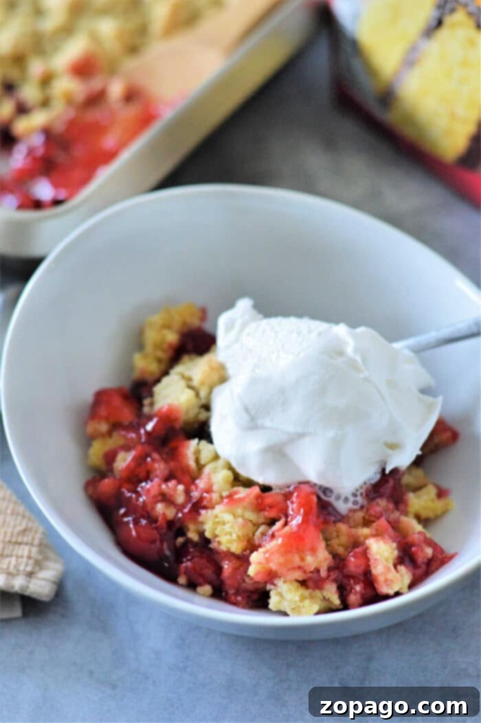 Easy Cake Mix Cherry Cobbler 8 Cherry Cobbler Dump Cake - Delicious and Easy