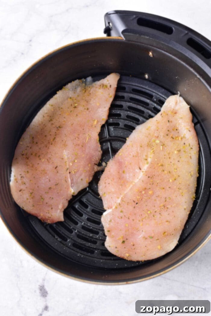 Easy Air Fryer Thin Chicken Breast 4 Thin Chicken Breast in Air Fryer